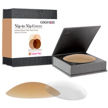 Load image into Gallery viewer, Nip-to-Nip Covers: Reusable Adhesive Matte Nipple Covers (Tan Color)
