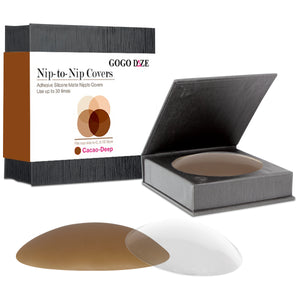 Nip-to-Nip Covers: Reusable Adhesive Matte Nipple Covers (Deep Color)